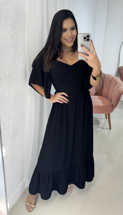 VESTIDO LINDA - PRETO